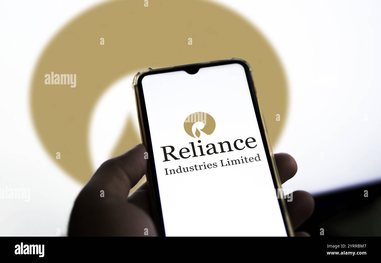 Picture of Reliance logo on smartphone Stock Photo - Alamy