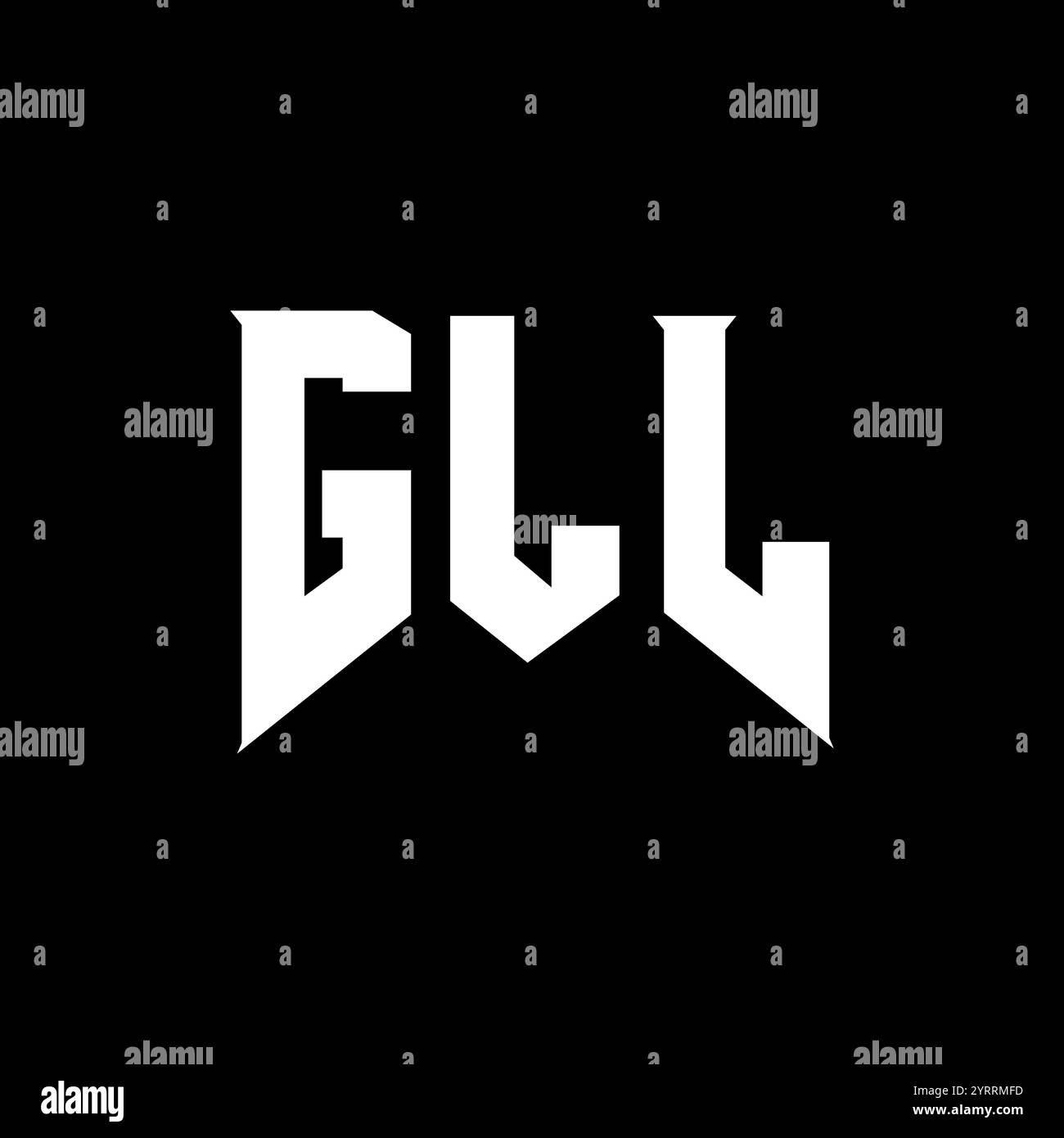 GLL letter logo design for technology company. GLL logo design black ...