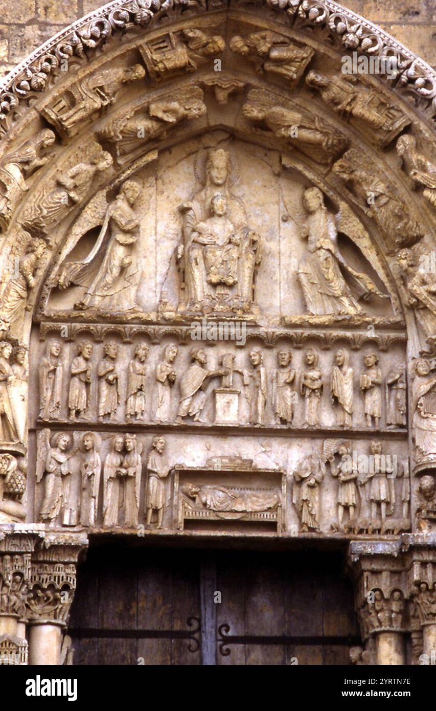 Chartres Nativity Chartres Cathedral; Mary holding infant Christ, Presentation in the ...