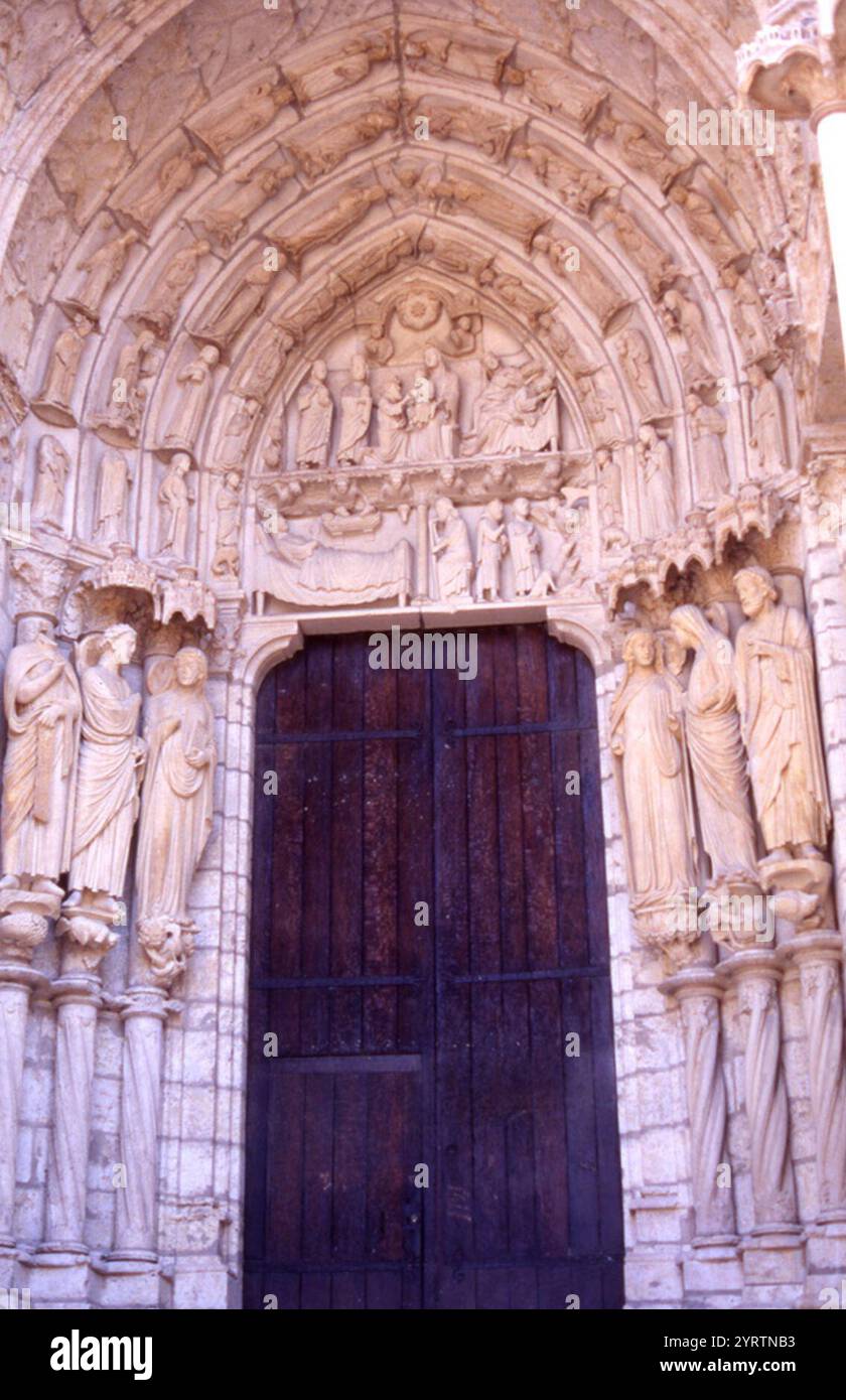 Chartres Nativity North portal chartres cathedral. hi-res stock photography and images ...