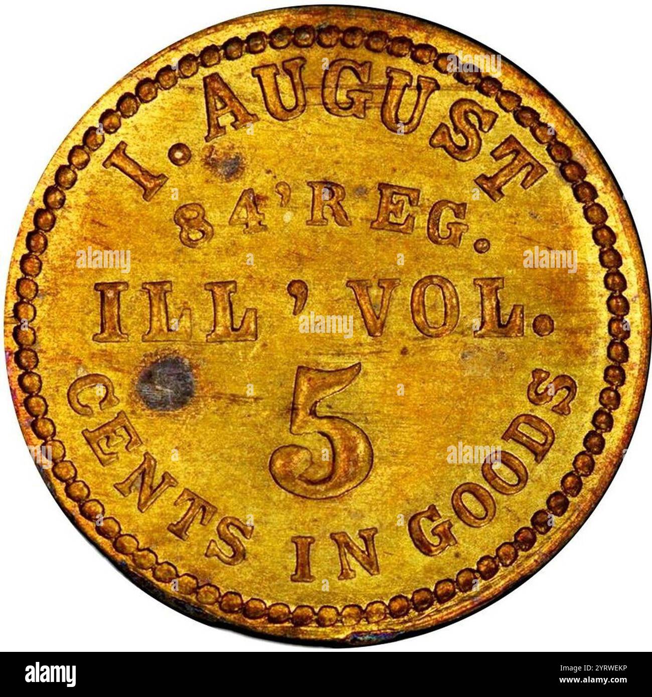 Civil War Sutler token (1860's) Stevehayden 02 Stock Photo - Alamy