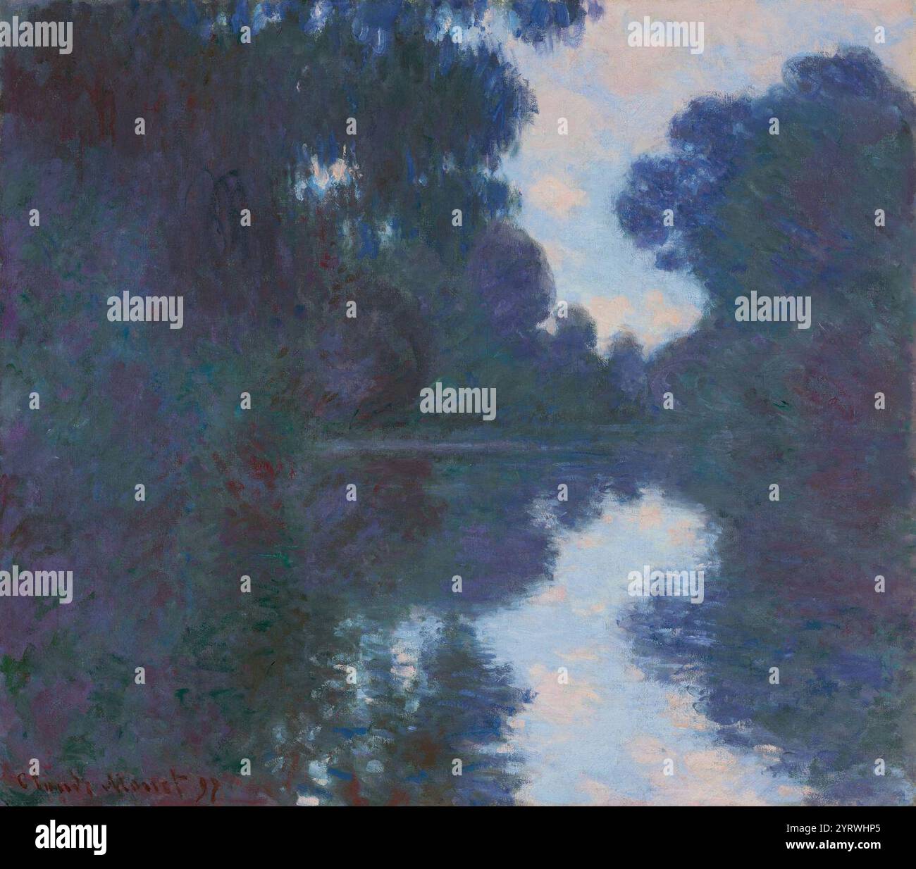 Claude Monet - Matinée sur la Seine, temps net - Christie's Stock Photo ...