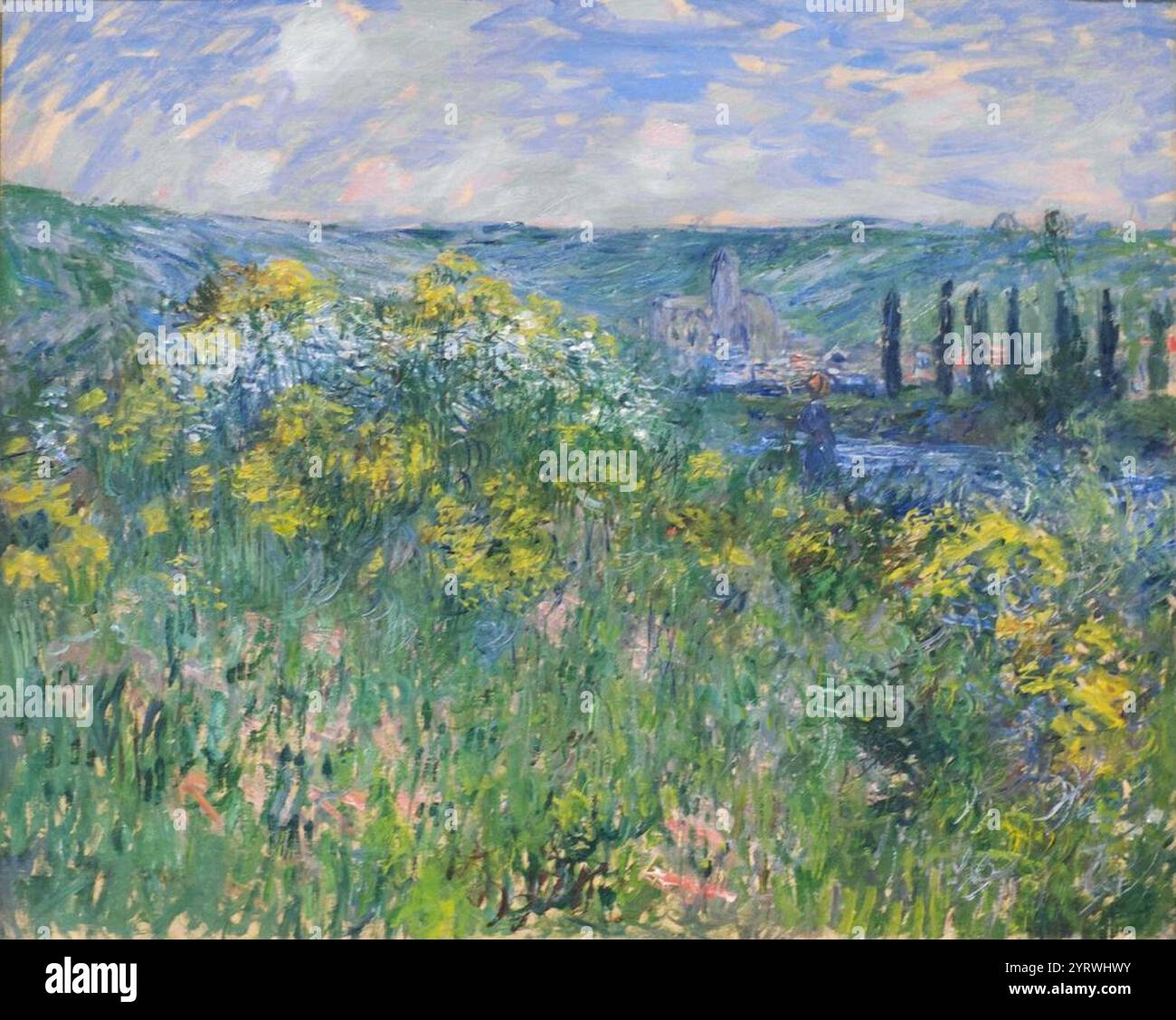 Claude Monet - Près de Vétheuil Stock Photo - Alamy