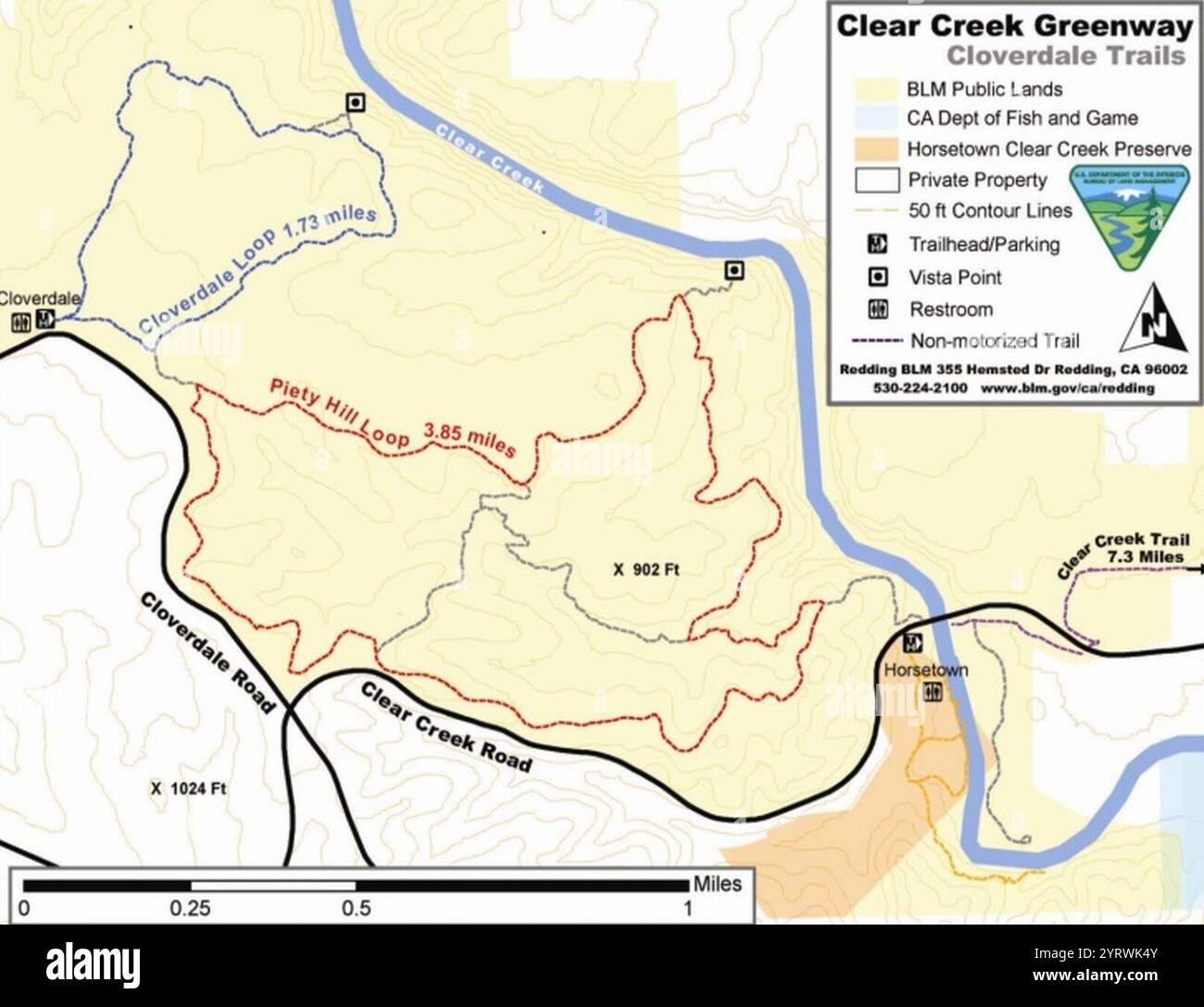 Clear Creek Greenway Cloverdale - Clear Creek Greenway Cloverdale Trails Blm Map 2YRWK4Y 