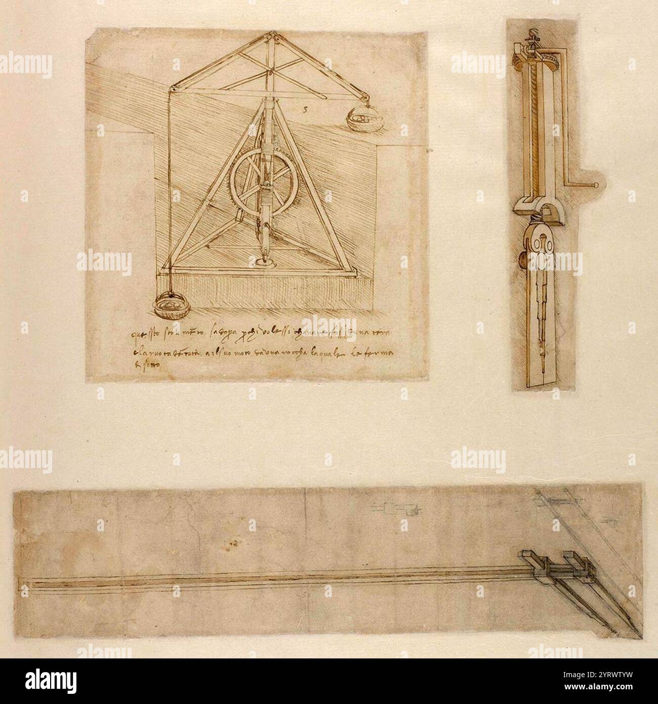 Codex Atlanticus - 000R-54 Stock Photo - Alamy