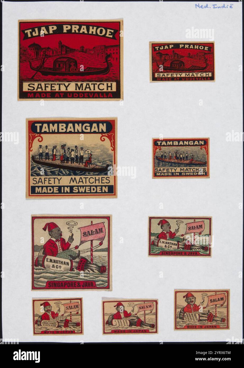 -170, Etiketten van luciferdoosjes, 1900-1949. Stock Photo