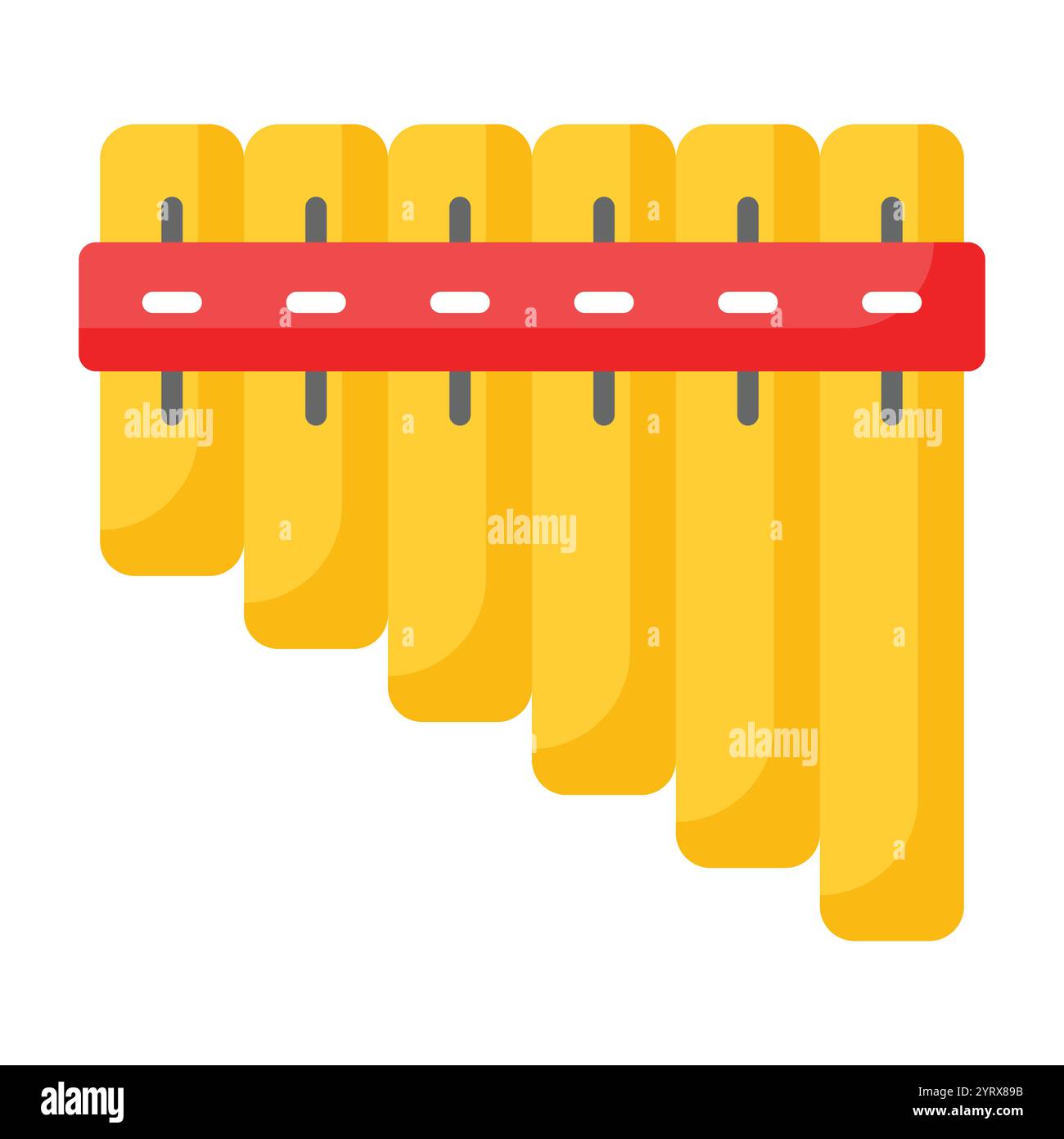 Pan flute vector design in trendy style, isolated on white background ...