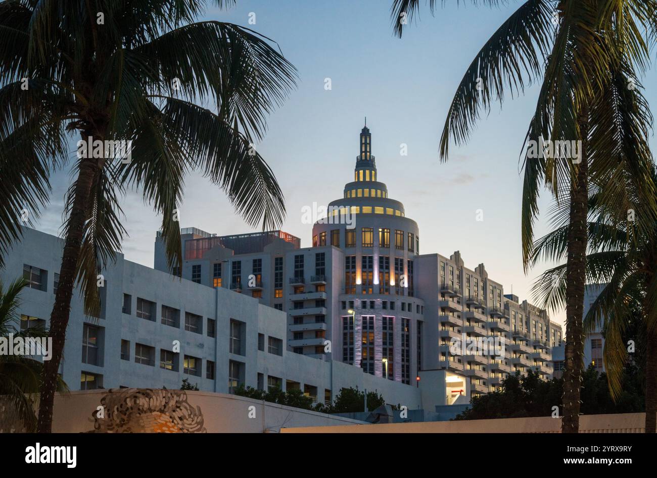 Miami Beach, North Shore Open Space Park, Lummus Park to South Pointe Park, Miami, FL, USA Stock Photo