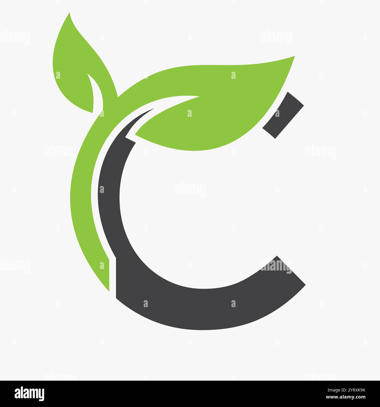 Initial Letter C Leaf Logo Concept For Eco Green Leaf Logo Vector Sign ...