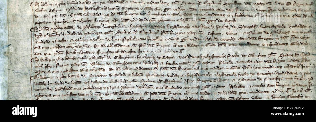 Grant of Portchester Castle by Edward I, Calendar of Patent Rolls, 1271 1281 Stock Photo