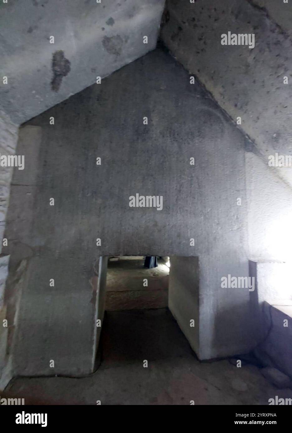 Inscriptions from the interior of the Pyramid of Teti , Saqqara, Egypt. The Egyptian pharaoh Teti, was the founder King of the Old Kingdom Sixth Dynasty (23rd century BCE E). He is the first recorded victim of assassination. Stock Photo