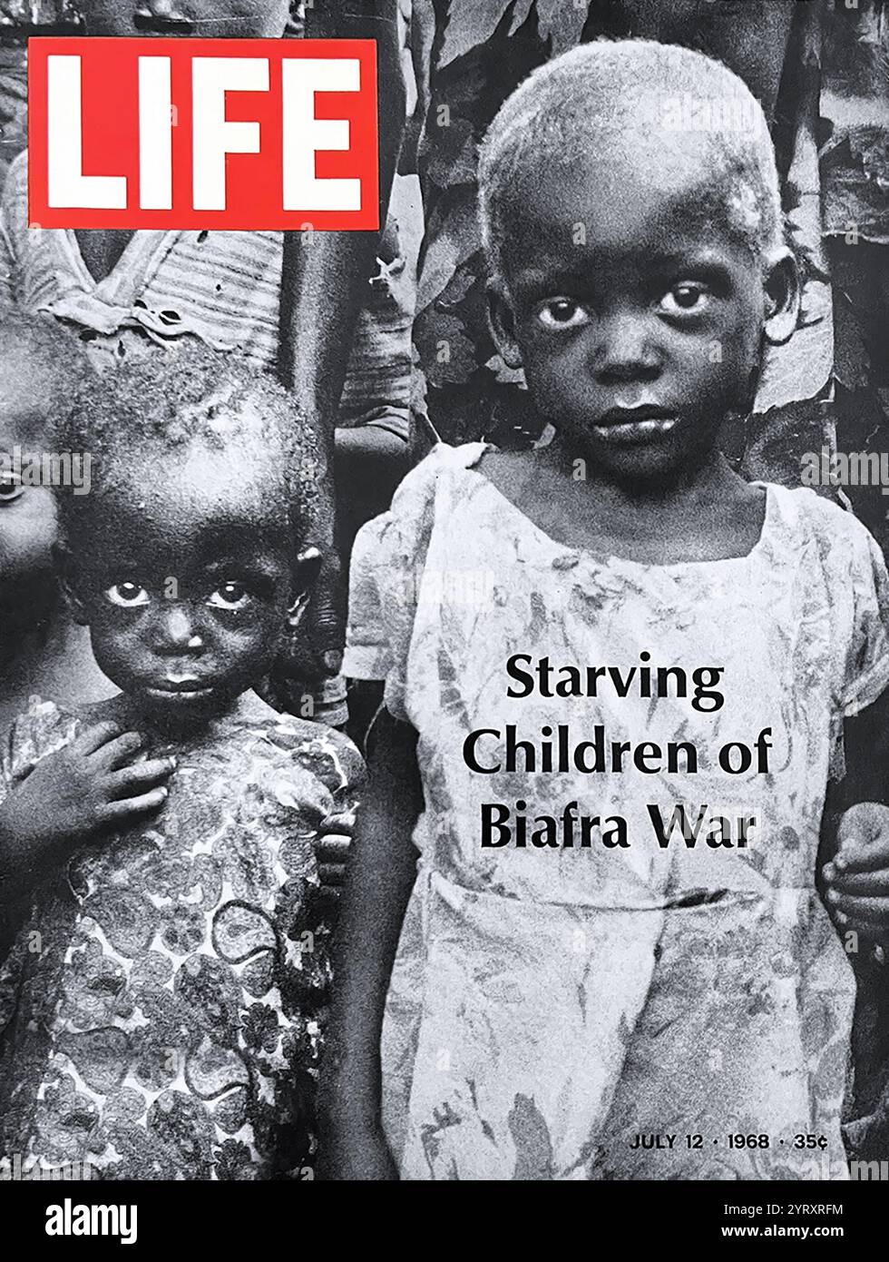 Life Magazine media coverage of the Biafran Famine during the he Nigerian Civil War (1967 ? 15 January 1970), known as the Biafran War, was fought between Nigeria and the Republic of Biafra, a secessionist state which had declared its independence from Nigeria in 1967. Nigeria was led by General Yakubu Gowon, and Biafra by Lieutenant Colonel Chukwuemeka 'Emeka' Odumegwu Ojukwu. The conflict resulted from political, ethnic, cultural and religious tensions which preceded the United Kingdom's formal decolonisation of Nigeria from 1960 to 1963. Immediate causes of the war in 1966 included a milita Stock Photo