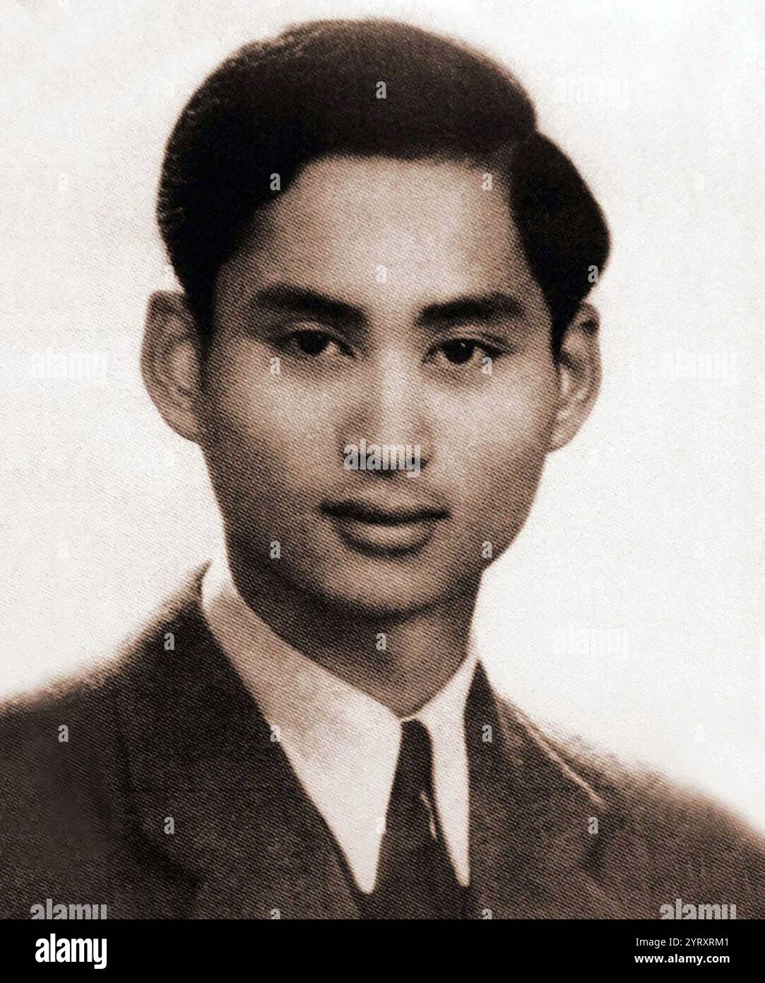 Ananda Mahidol (20 September 1925 � 9 June 1946) king of Siam (later Thailand) from the Chakri dynasty, titled Rama VIII. At the time he was recognised as king by the National Assembly in March 1935, he was a nine year old boy living in Switzerland. He returned to Thailand in December 1945, but six months later, in June 1946, he was found shot dead in his bed. his death was ruled a murder by medical examiners, and three royal aides were later executed following very irregular trials. Stock Photo