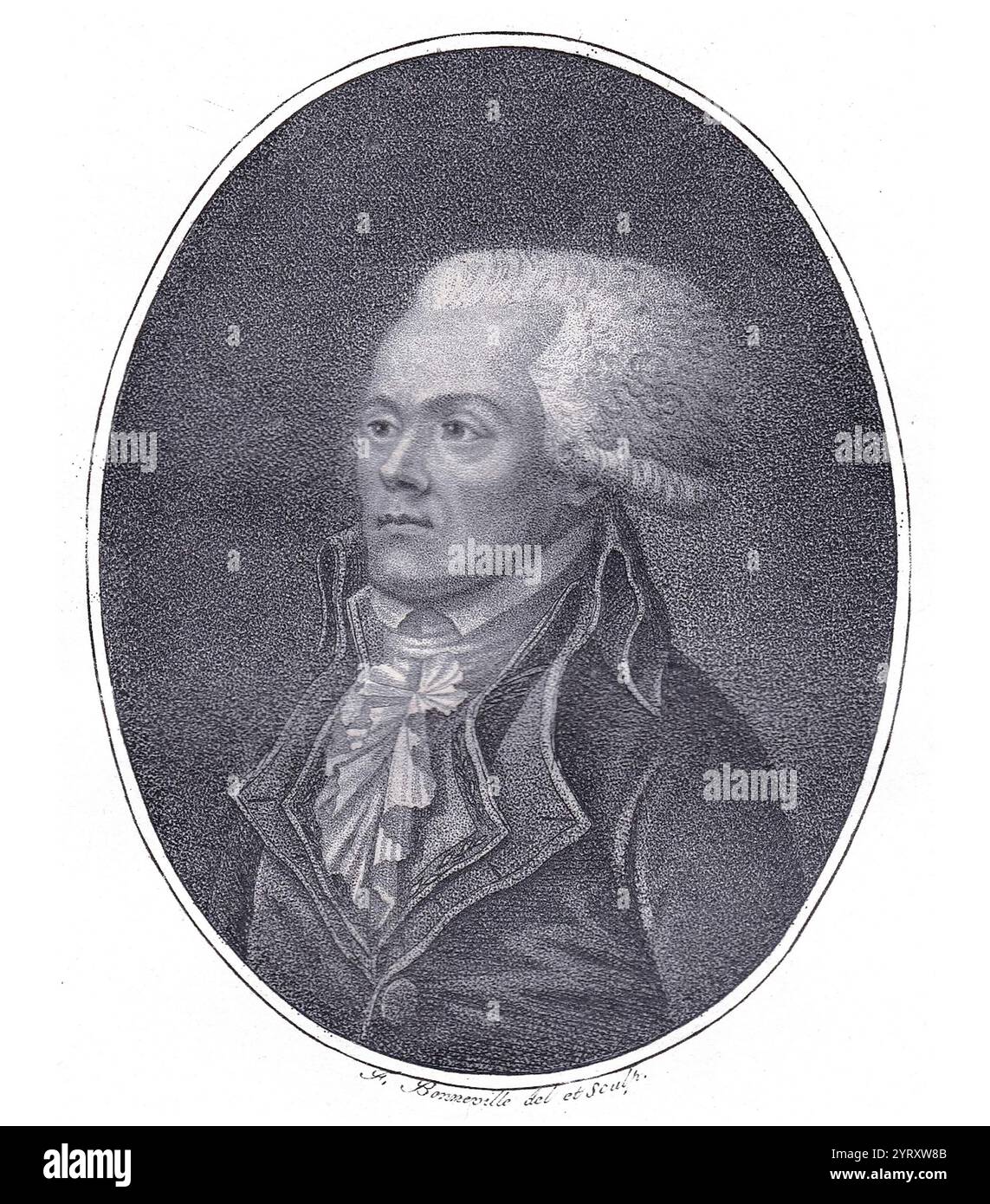 Portrait of Maximilien de Robespierre (1758-1794) French Revolution politician. Stock Photo