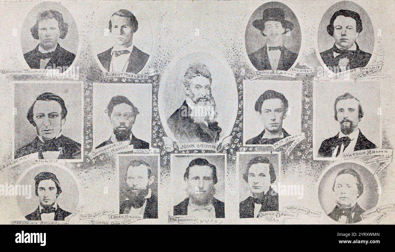 John Brown's raid on Harpers Ferry was an effort by abolitionist John Brown, from October 16 to 18, 1859, to initiate a slave revolt in Southern states by taking over the United States arsenal at Harpers Ferry, Virginia (since 1863, West Virginia). It has been called the dress rehearsal for, or tragic prelude to, the American Civil War. Stock Photo