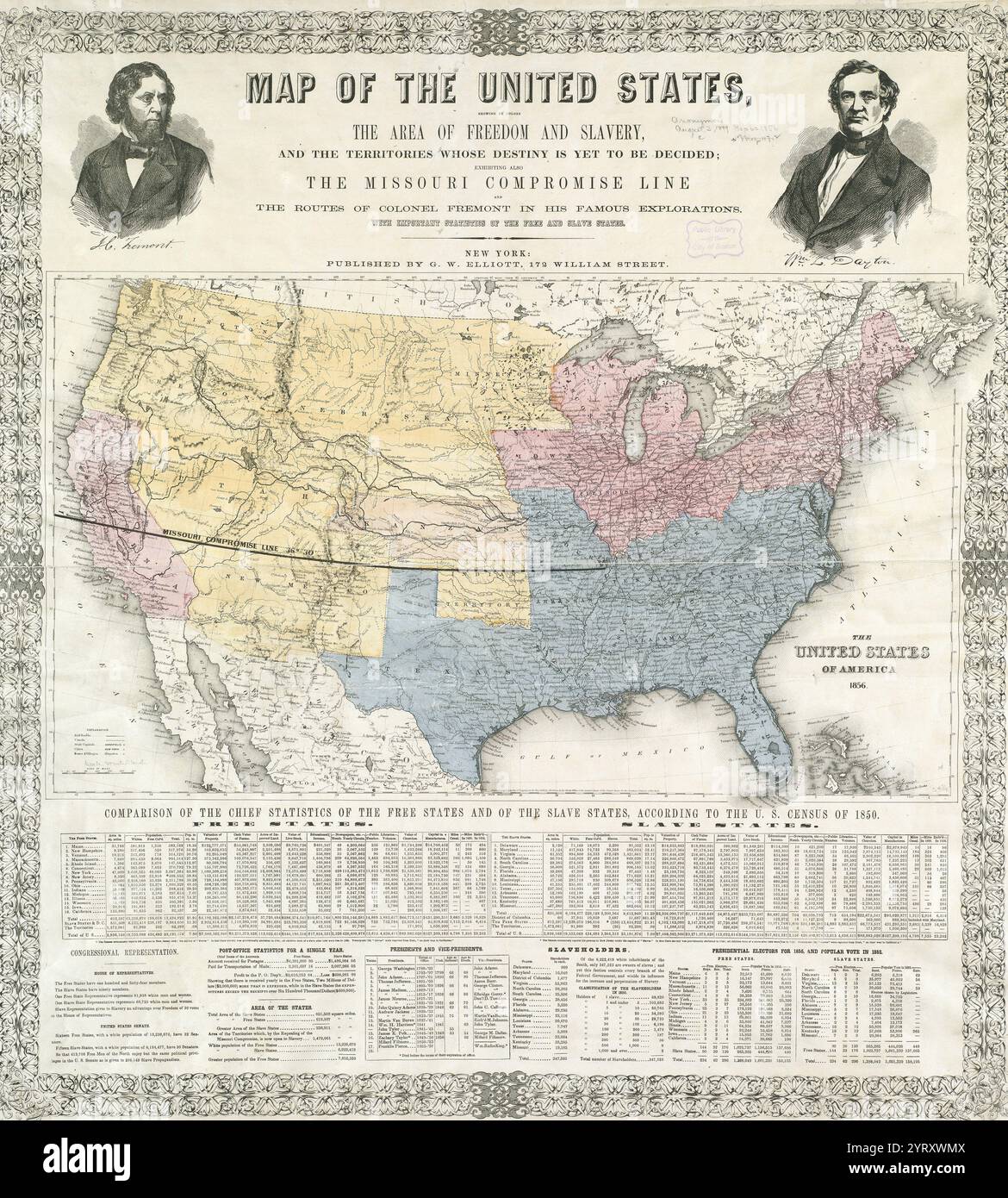 Map united states slavery hi res - Map Of The United States Showing By Colours The Area Of Freedom And Slavery And The Territories Whose Destiny Is Yet To Be Decided Exhibiting Also The Missouri Compromise Line The Missouri Compromise Also Known As The Compromise Of 1820 Was Federal Legislation Of The United States That Balanced Desires Of Northern States To Prevent The Expansion Of Slavery In The Country With Those Of Southern States To Expand It It Admitted Missouri As A Slave State And Maine As A Free State And Declared A Policy Of Prohibiting Slavery In The Remaining Louisiana Purchase Lands 2YRXWMX