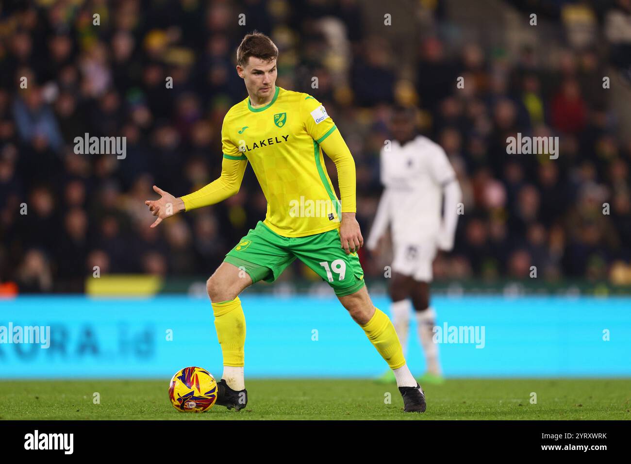 Jacob Sorensen of Norwich City - Norwich City v Plymouth Argyle, Sky Bet Championship, Carrow Road, Norwich, UK - 26th November 2024 Editorial Use Only - DataCo restrictions apply Stock Photo