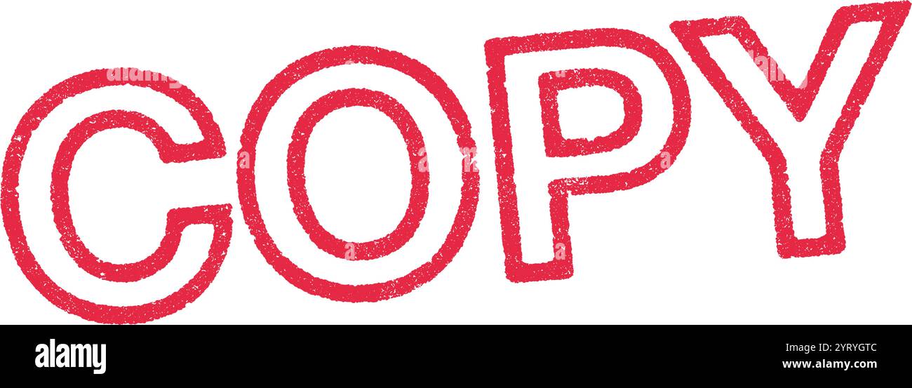 Vector illustration of the word Copy in red ink stamp Stock Vector ...