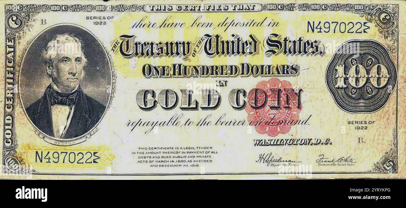 Gold certificate hi-res stock photography and images - Alamy