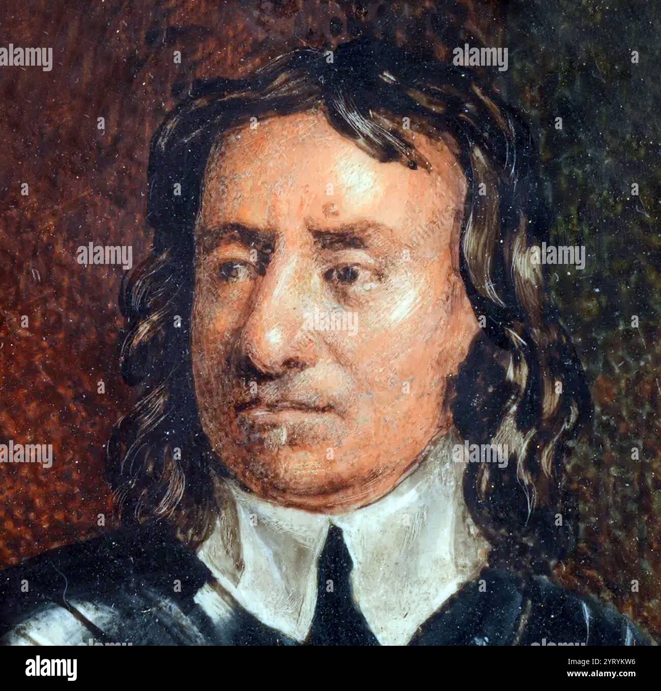 Oliver Cromwell (1599 -1658), English military and political leader. He served as Lord Protector of the Commonwealth of England, Scotland, and Ireland from 1653 until his death, acting simultaneously as head of state and head of government of the new republic. Stock Photo