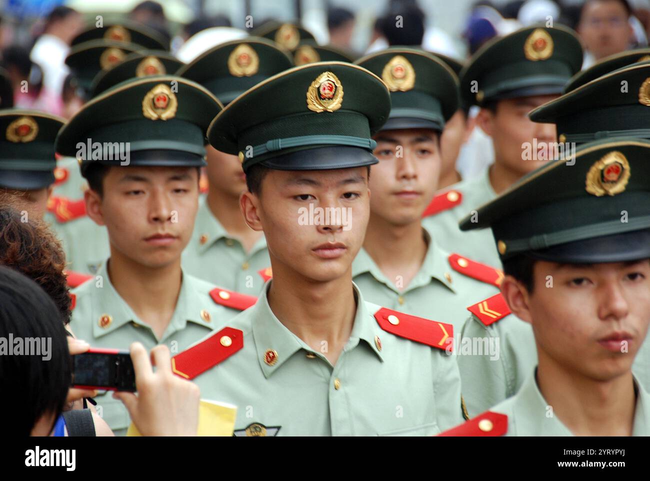 China Marine Police Force, on parade in Beijing. 2010 Stock Photo