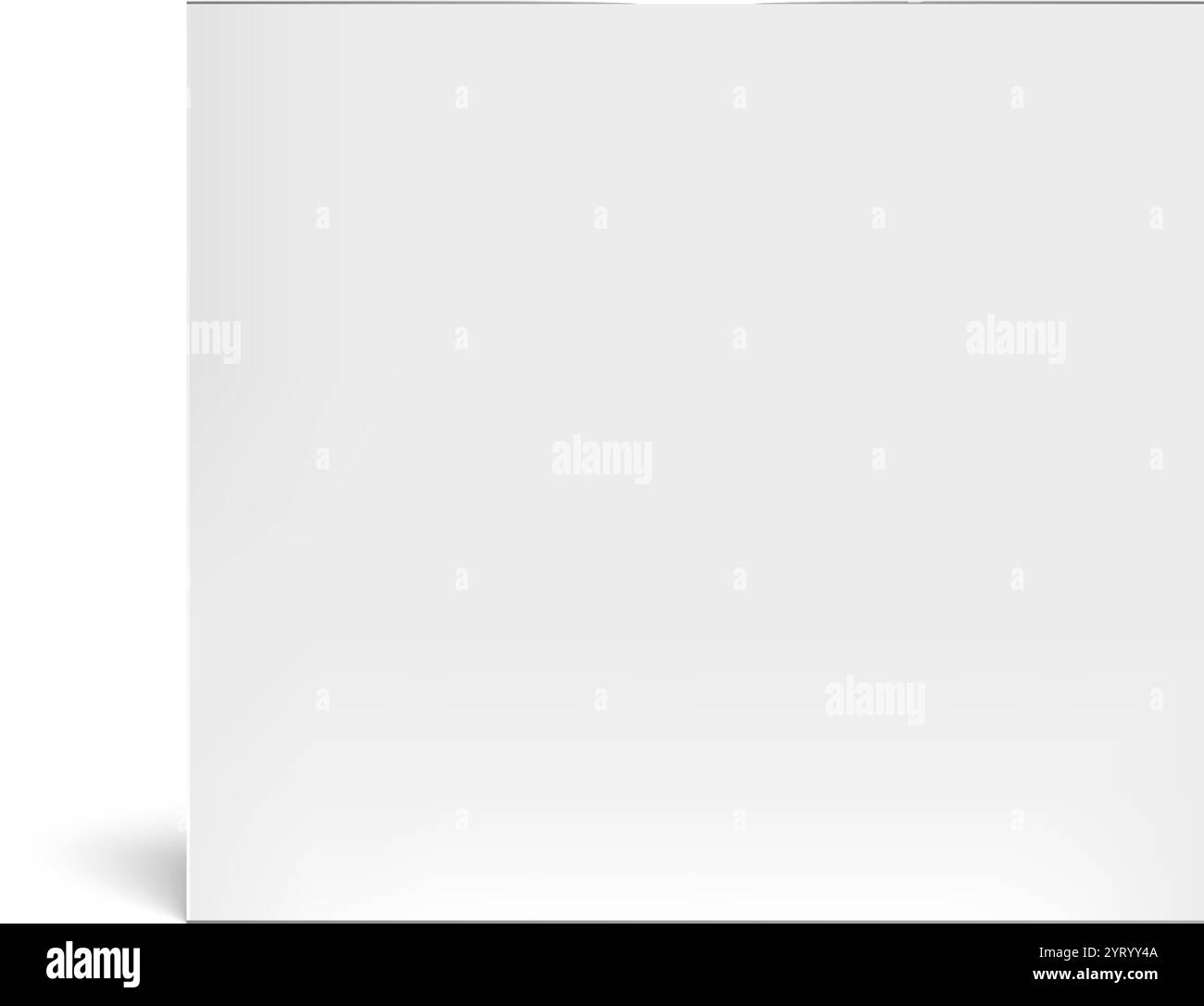 Realistic white blank closed box packaging mockup standing on white ...