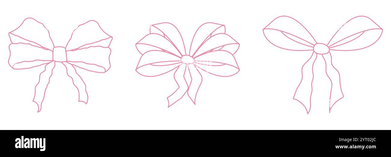 Coquette pink frame ribbon lace bow, pink wavy border y2k retro set ...