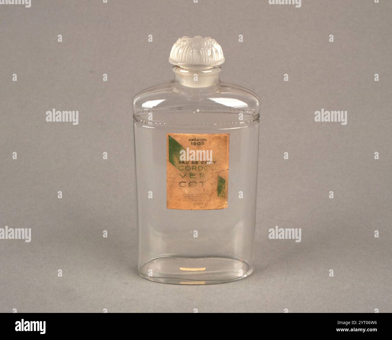 Antique Coty Cordon Vert Baccarat glass perfume scent bottle Stock Photo