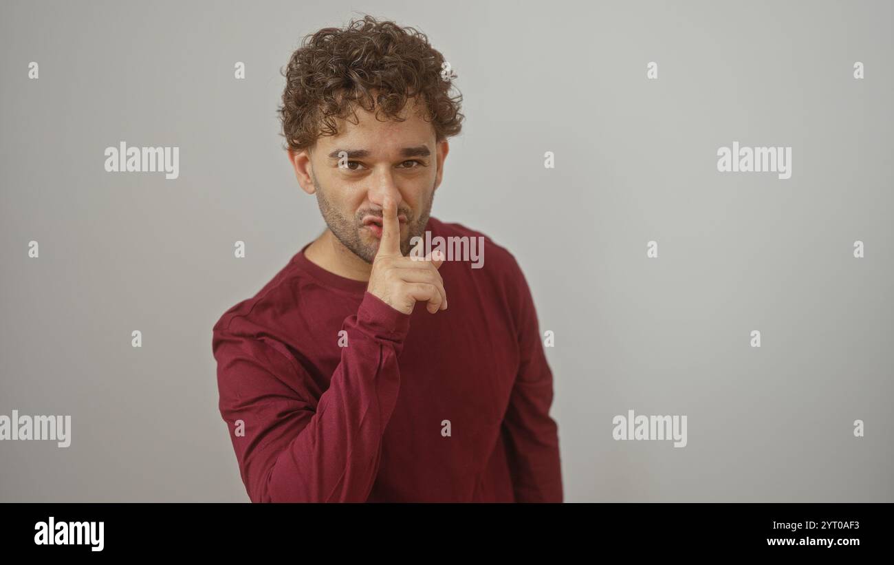 Gesture silence red hair beard hi-res stock photography and images - Alamy