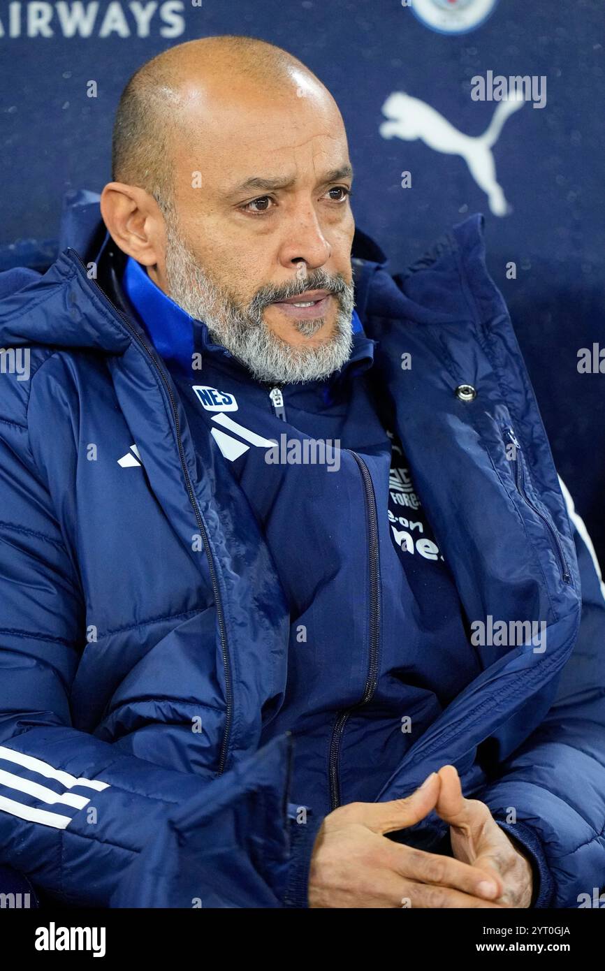 Etihad Stadium, Manchester, UK. 4th Dec, 2024. Premier League Football, Manchester City versus Nottingham Forest; Nottingham Forest manager Nuno Espirito Santo before the match Credit: Action Plus Sports/Alamy Live News Stock Photo