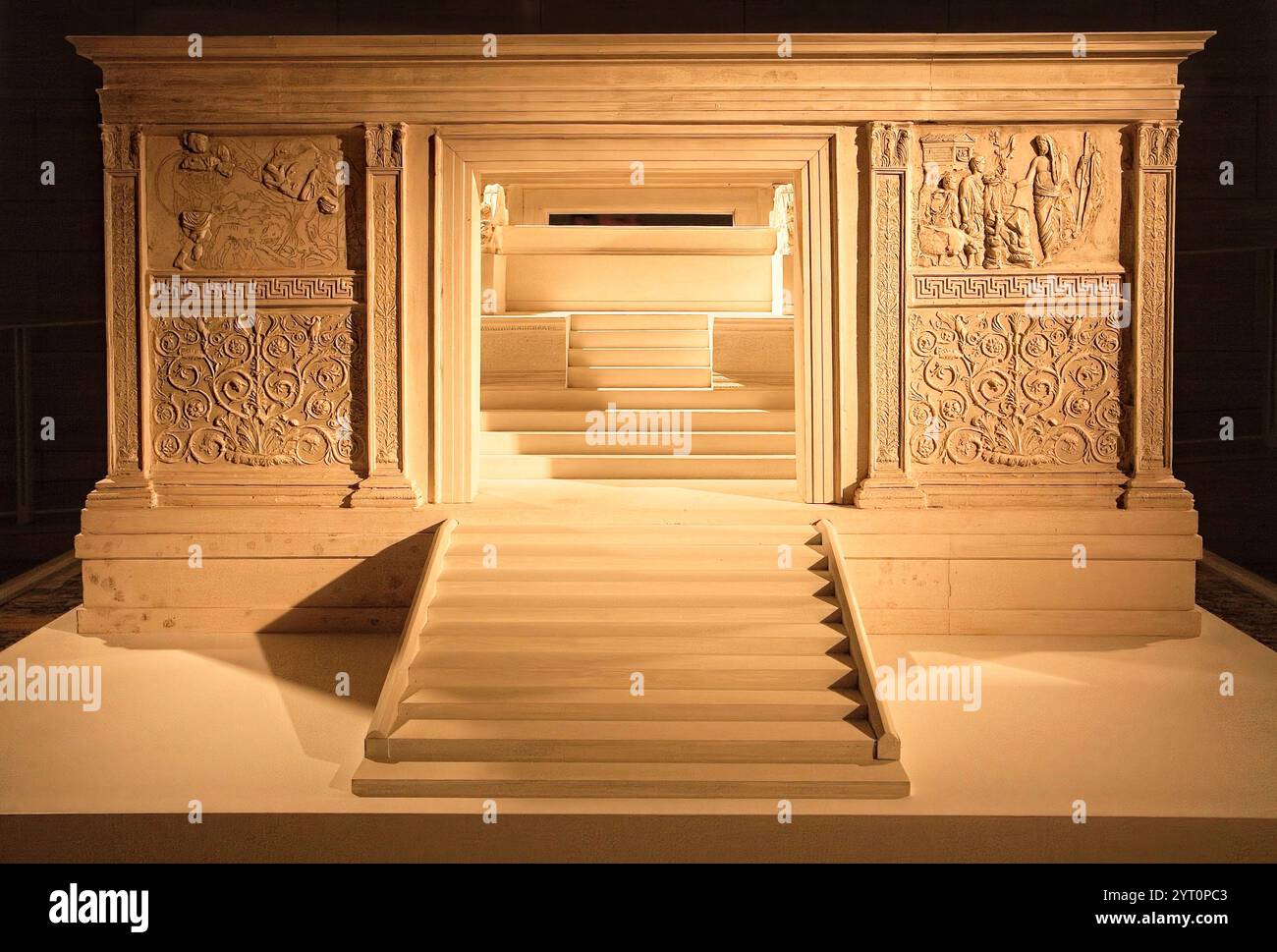 Ara Rome Italy Rome Ara Pacis Augustae reproduction Stock Photo - Alamy