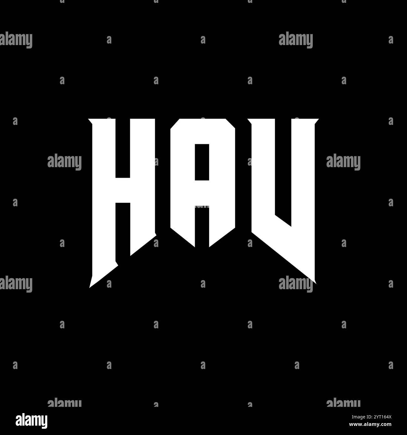 HAV letter logo design for technology company. HAV logo design black ...