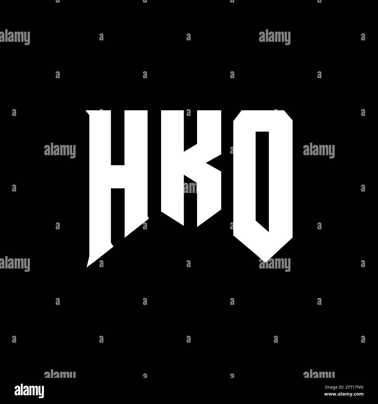 HKO letter logo design for technology company. HKO logo design black ...
