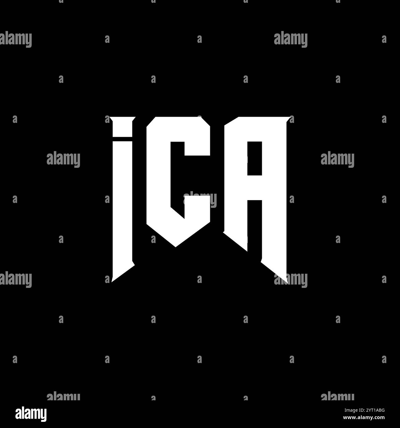 ICA letter logo design for technology company. ICA logo design black ...