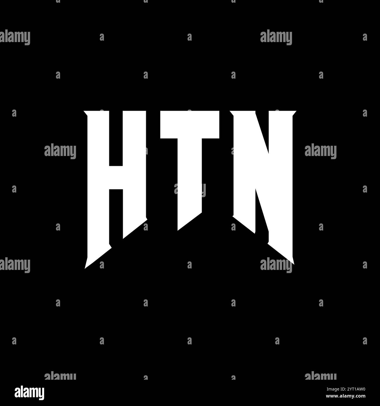 HTN letter logo design for technology company. HTN logo design black and white color combination. HTN logo, HTN vector, HTN design, HTN icon, HTN alph Stock Vector