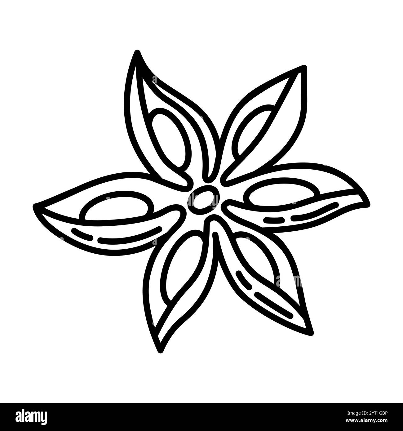 Illustration of star anise. Stylized food object for cooking recipe and ...