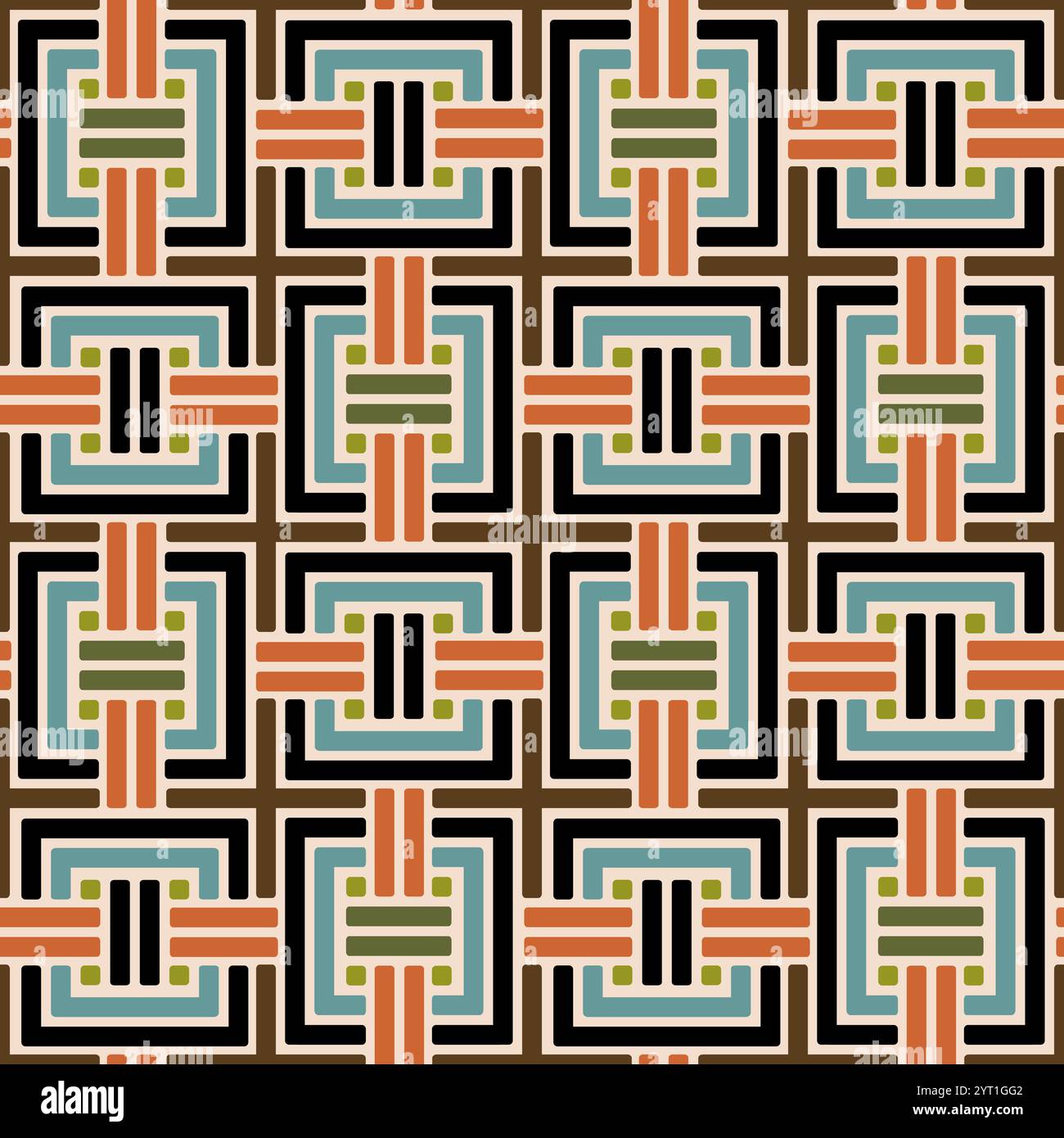 Vintage geometric striped background , seamless pattern Stock Vector