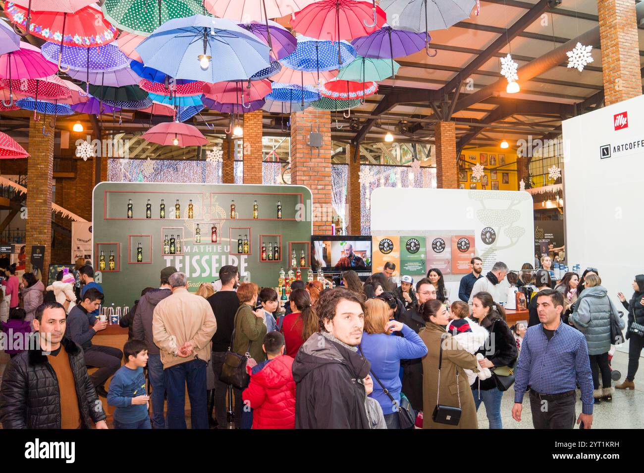 Baku, Azerbaijan, 12 January 2019: coffee and tea festival in Baku, barmen competition Stock Photo