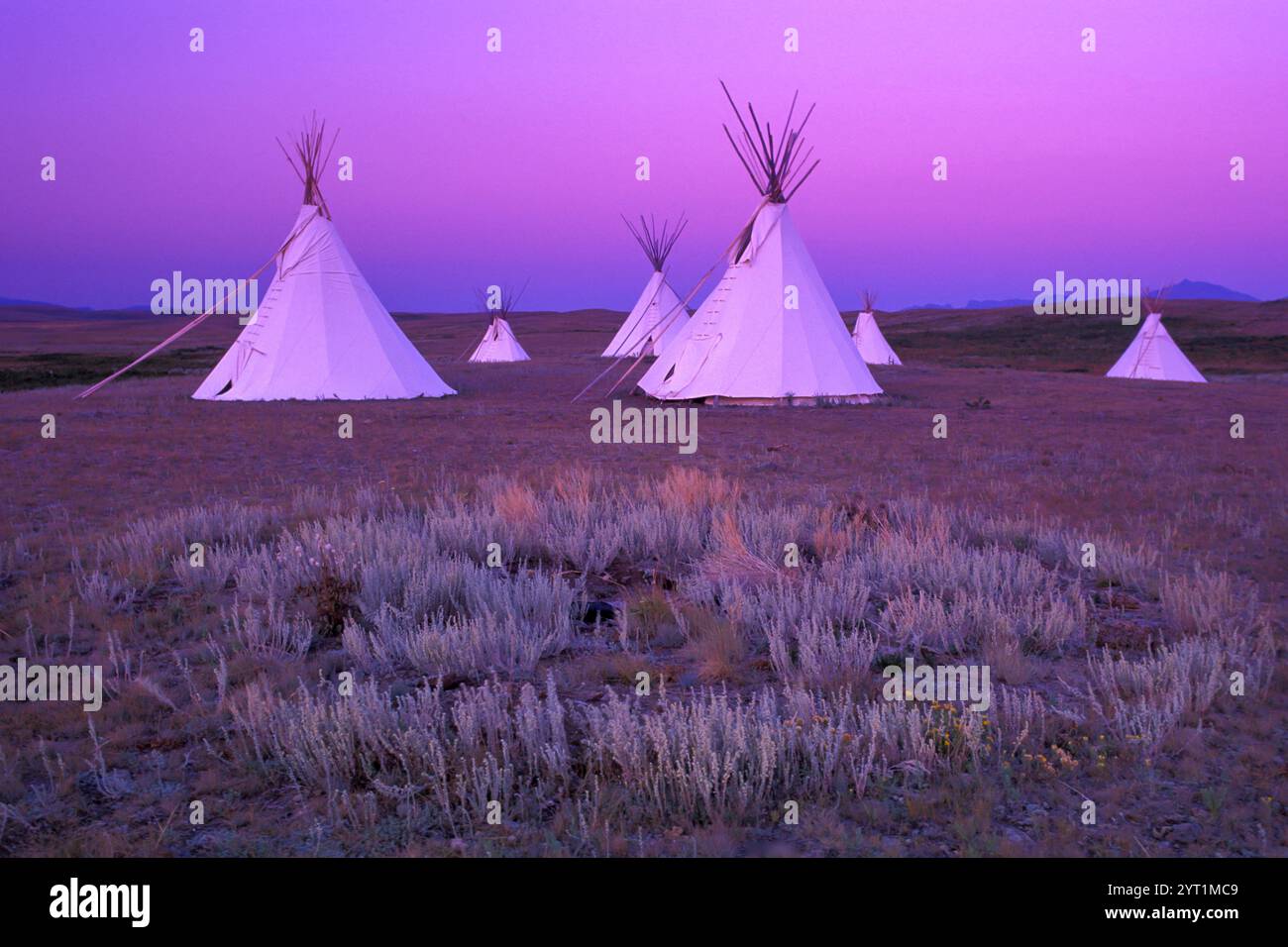Blackfeet tipi camp hi-res stock photography and images - Alamy