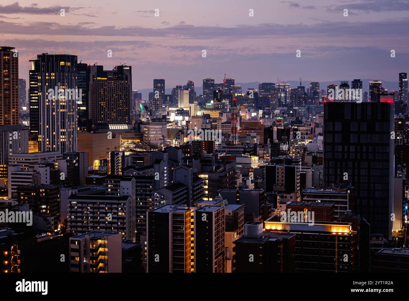 An absolutely breathtaking and stunning view of a vibrant city skyline ...
