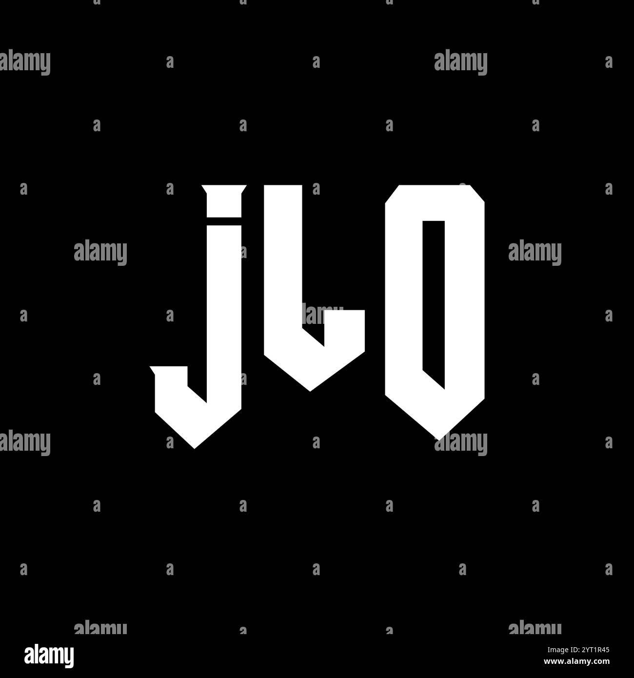 JLO letter logo design for technology company. JLO logo design black