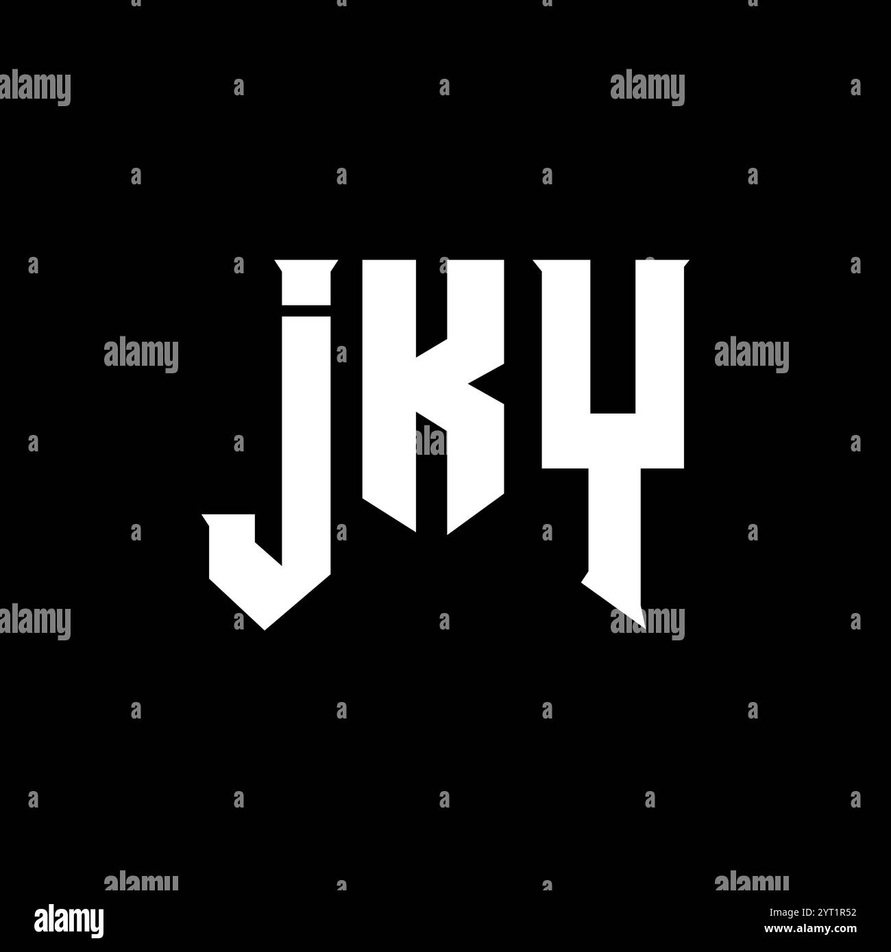 JKY letter logo design for technology company. JKY logo design black ...