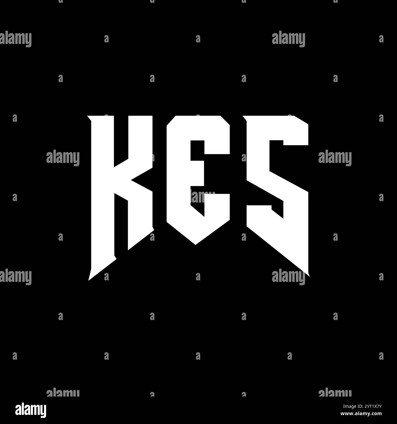 KES letter logo design for technology company. KES logo design black ...
