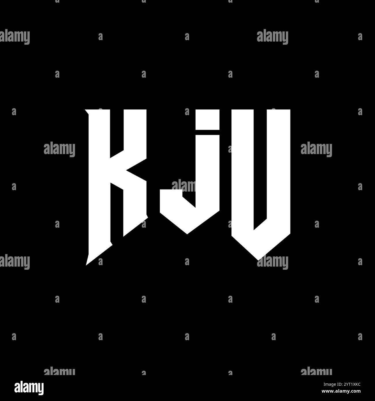 KJU letter logo design for technology company. KJU logo design black ...