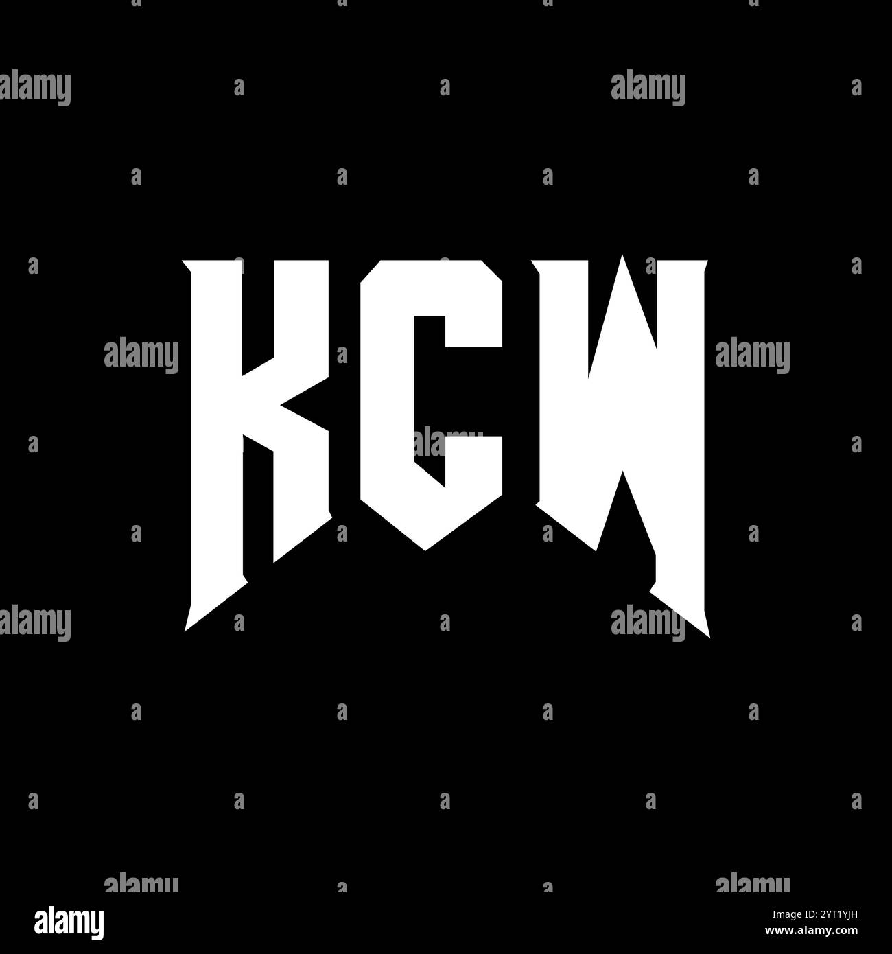 KCW letter logo design for technology company. KCW logo design black ...