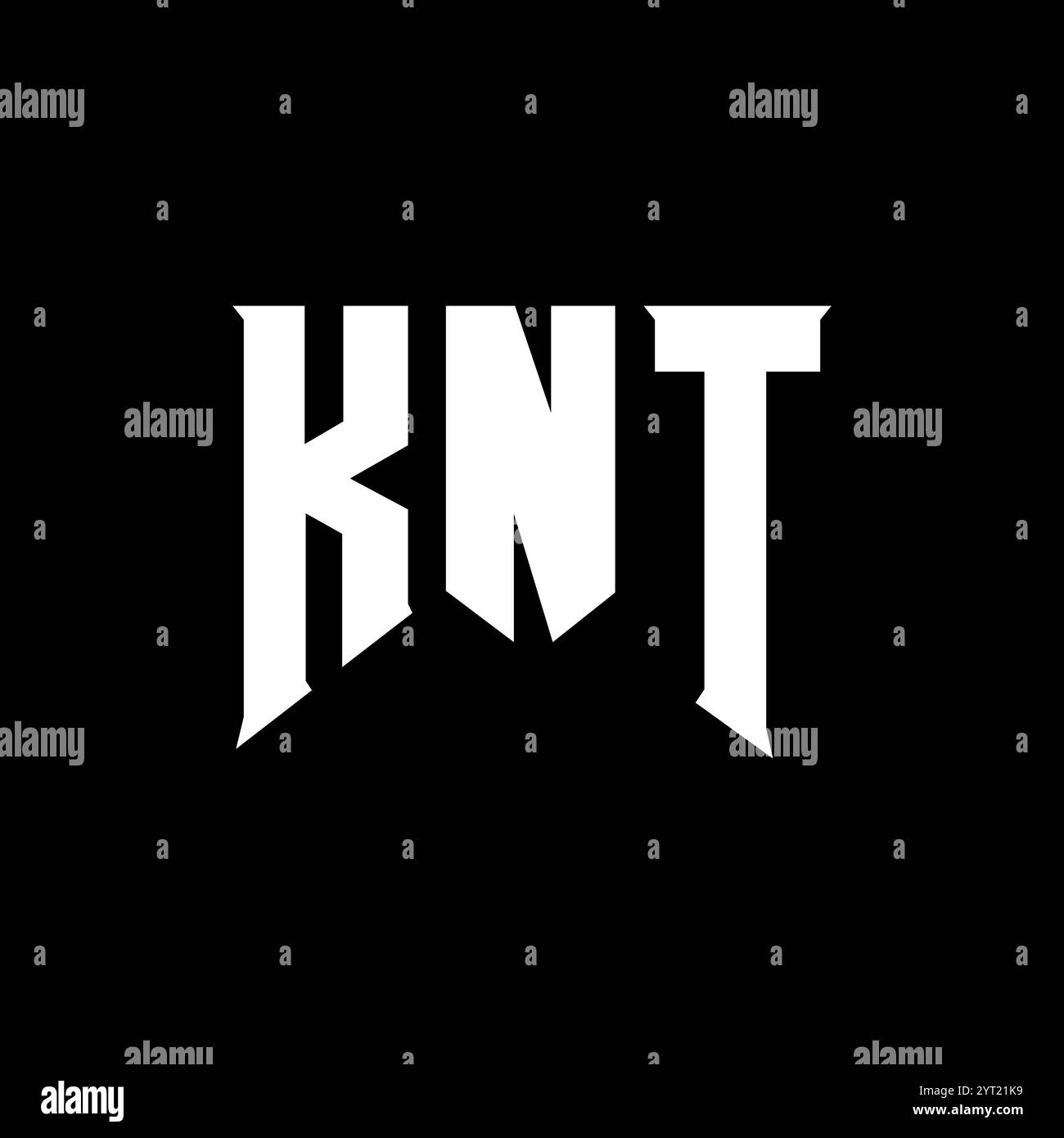 KNT letter logo design for technology company. KNT logo design black ...