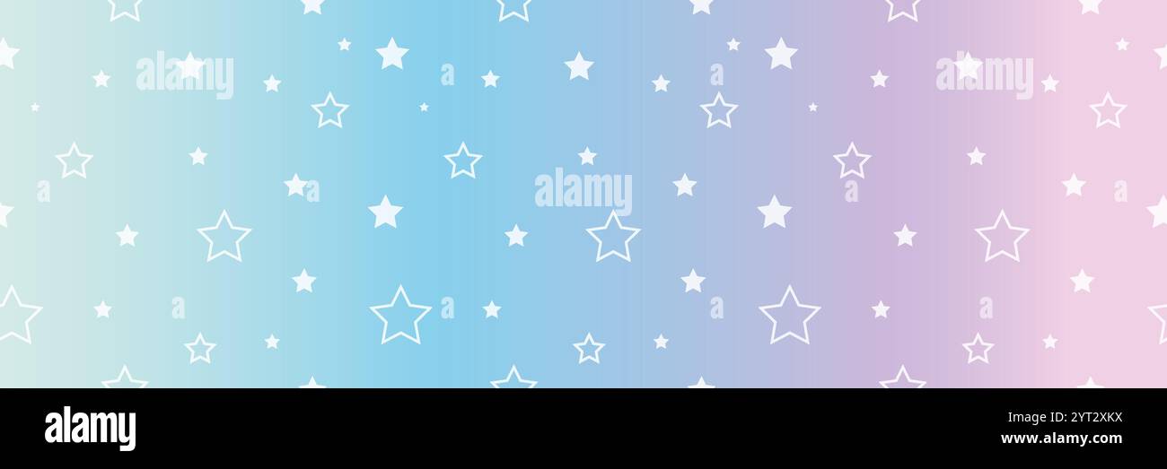 Universe star Constellation web banner, Seamless pattern, endless texture background Stock Vector