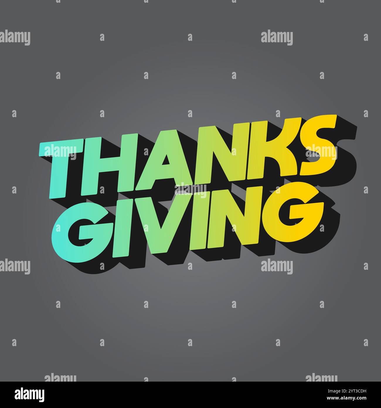 Thanksgiving text effect design for social media ads Stock Vector