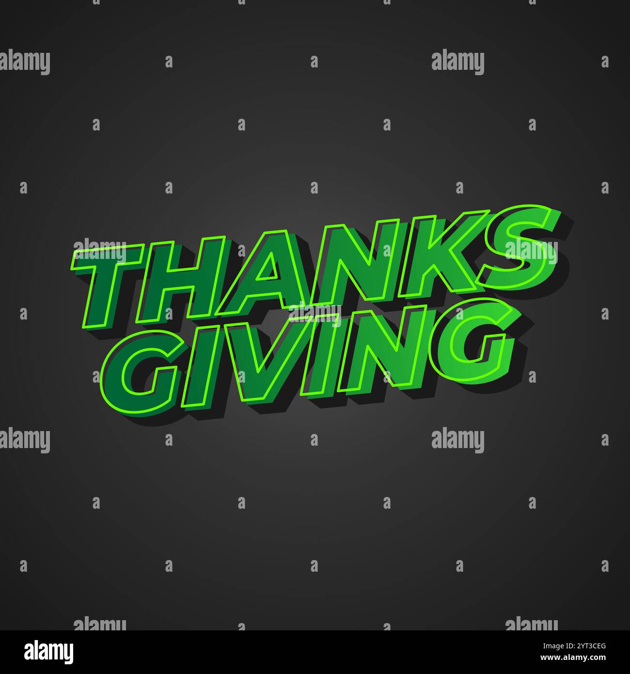 Thanksgiving text effect design for social media ads Stock Vector