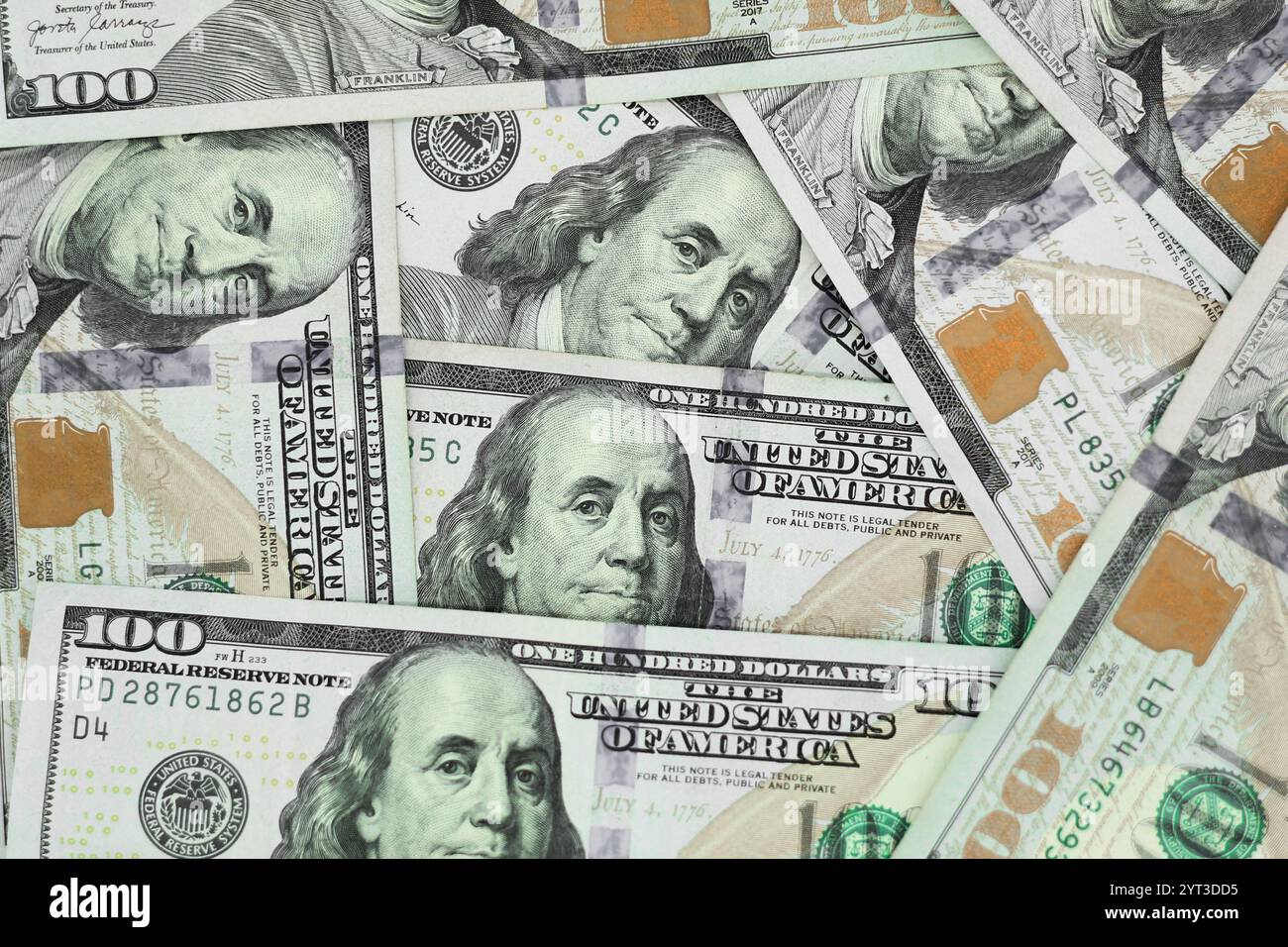 100 dollar note background hi-res stock photography and images - Alamy